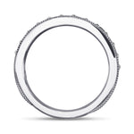 Milgrain Sapphire and Diamond Band Ring