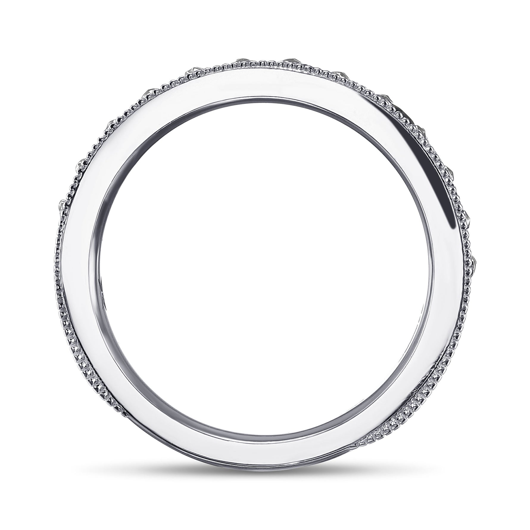 Milgrain Sapphire and Diamond Band Ring