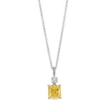 Fancy Intense Yellow Radiant Drop Diamond Pendant 