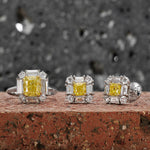 Extraordinary Fancy Intense Yellow Cushion Diamond Earrings