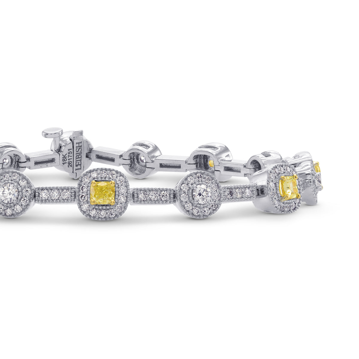 Fancy Intense Yellow Cushion Diamond Bracelet