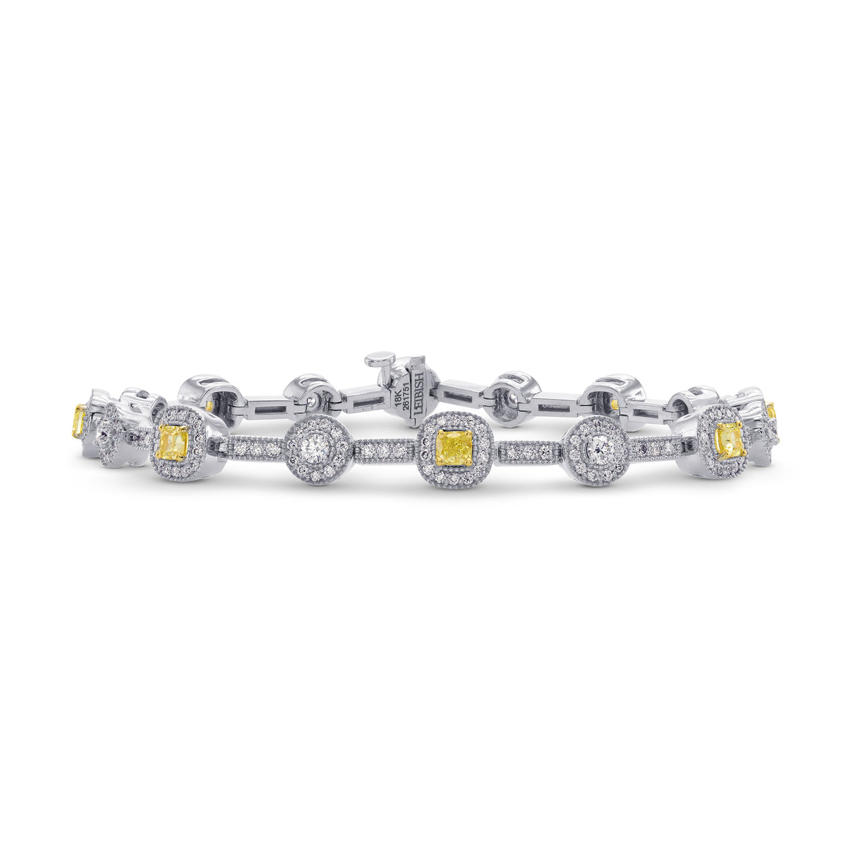 Fancy Intense Yellow Cushion Diamond Bracelet