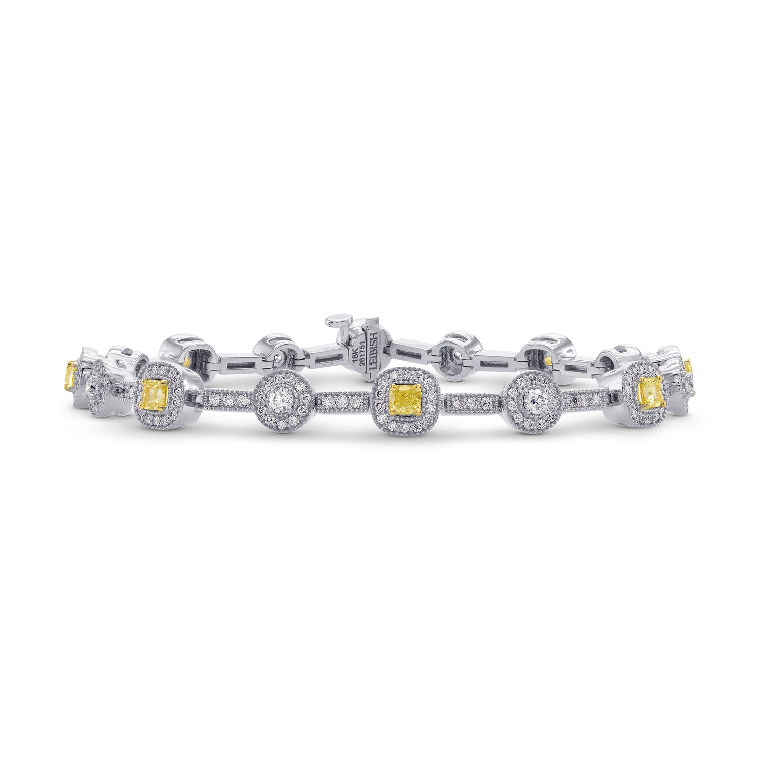 Fancy Intense Yellow Cushion Diamond Bracelet
