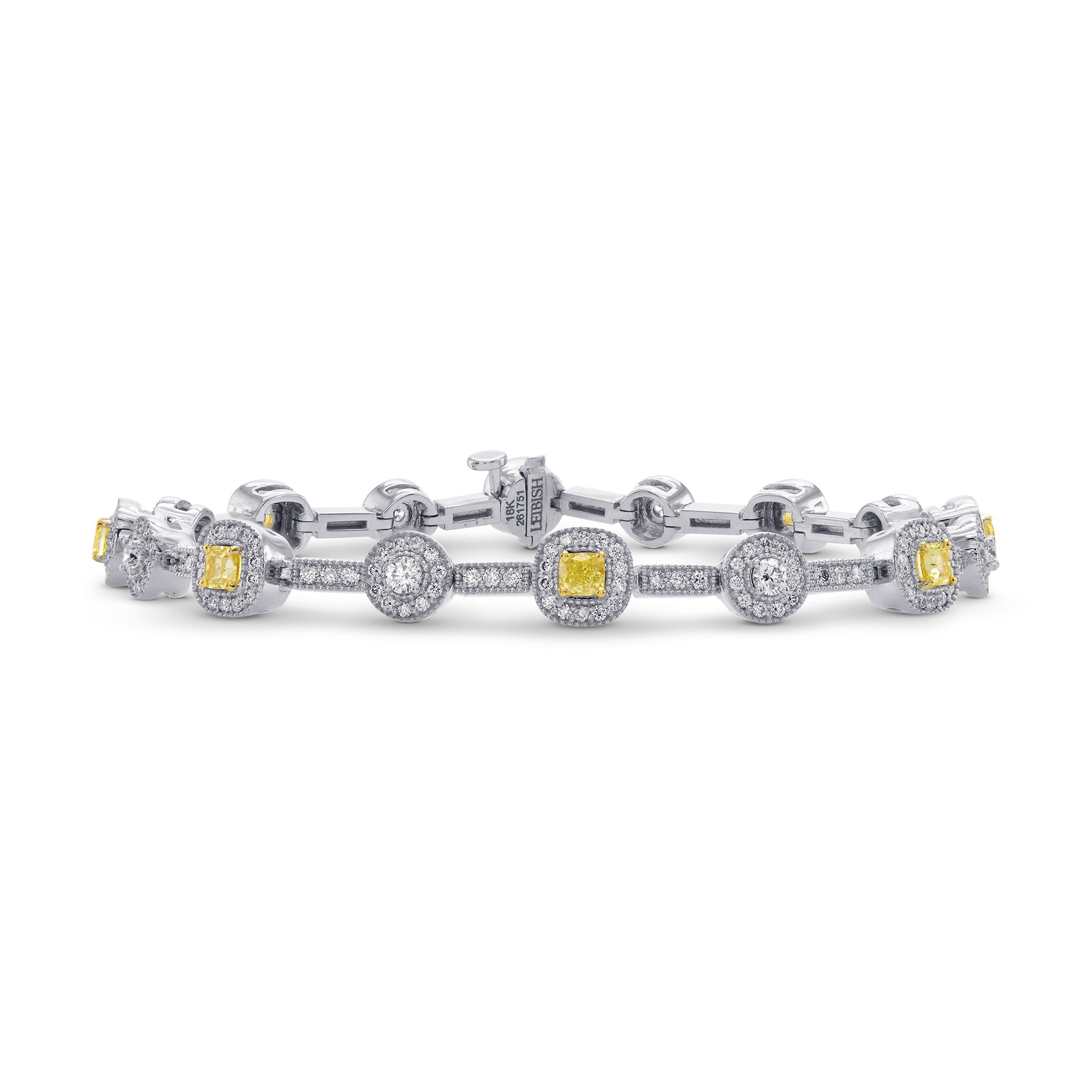 Fancy Intense Yellow Cushion Diamond Bracelet