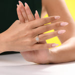 Fancy White Round Brilliant Halo Diamond Ring