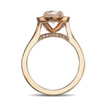 Fancy White Round Brilliant Halo Diamond Ring