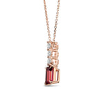 Pink Tourmaline Drop Pendant