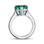 Emerald Heart Solitaire Ring