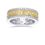 Fancy Yellow Radiant Diamond Band Ring