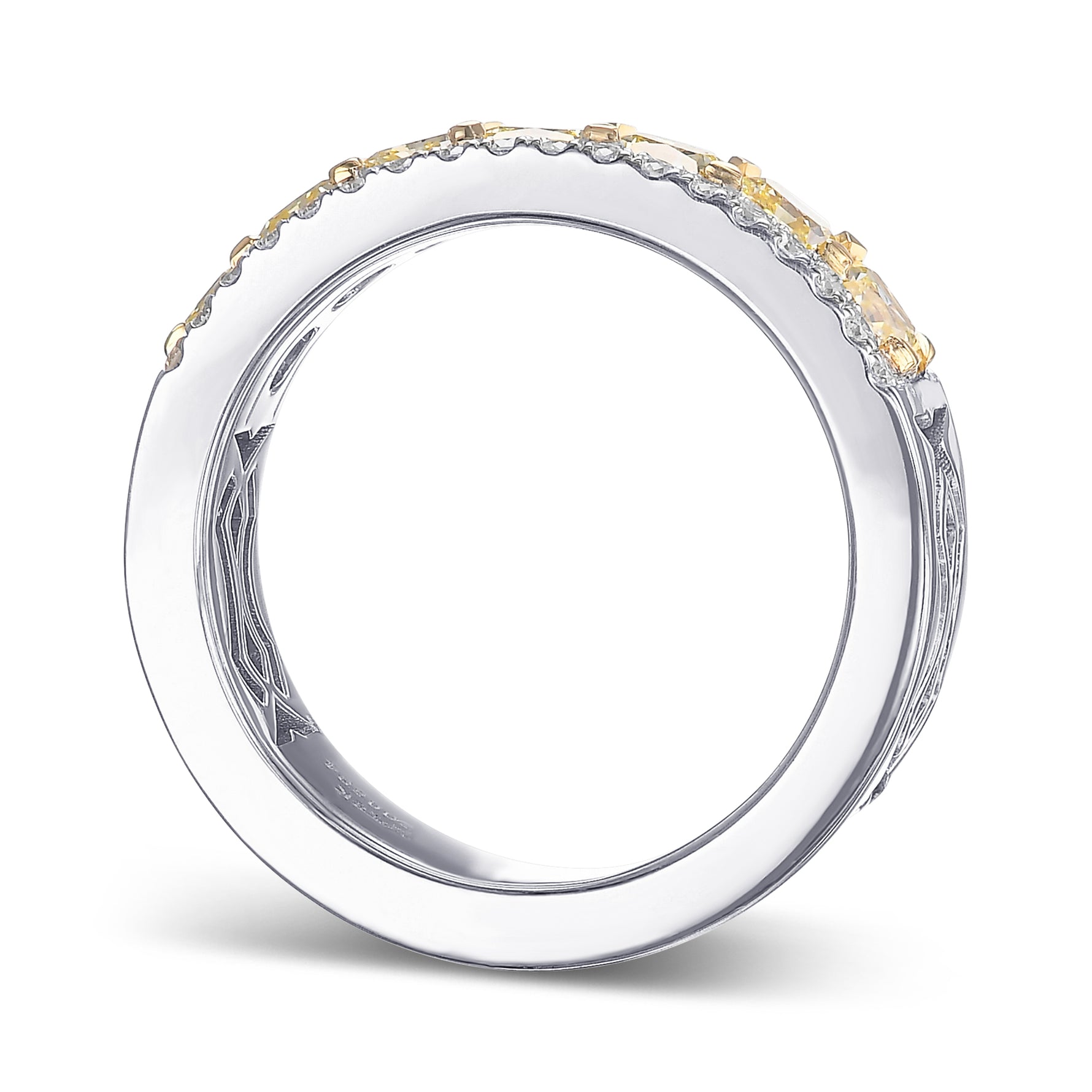 Fancy Yellow Radiant Diamond Band Ring