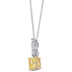Fancy Intense Yellow Radiant Drop Diamond Pendant