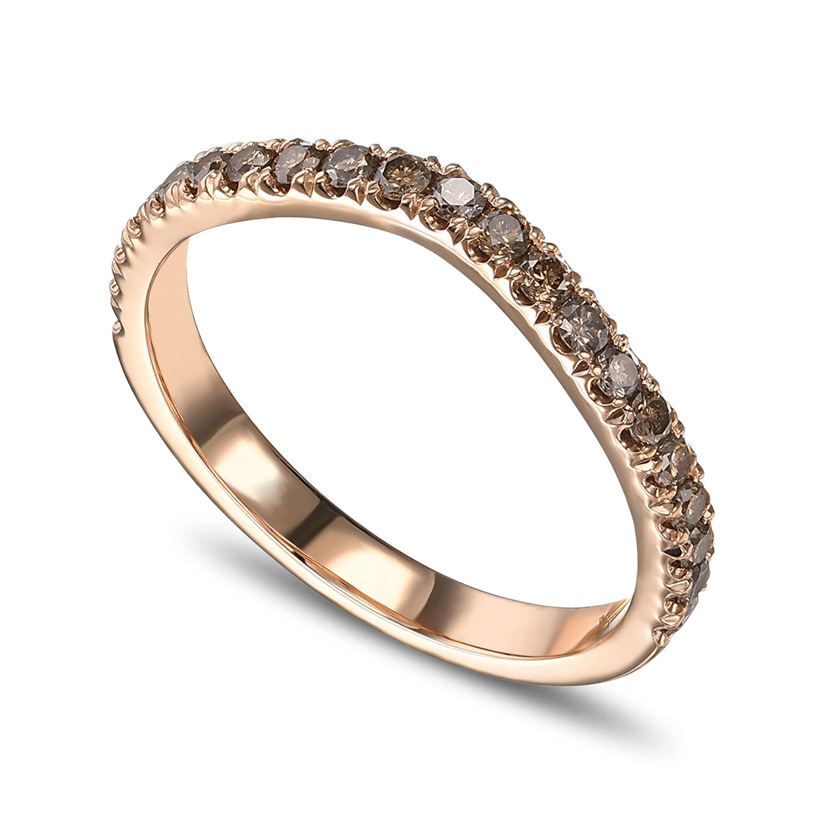 Fancy Brown Diamond Wedding Band