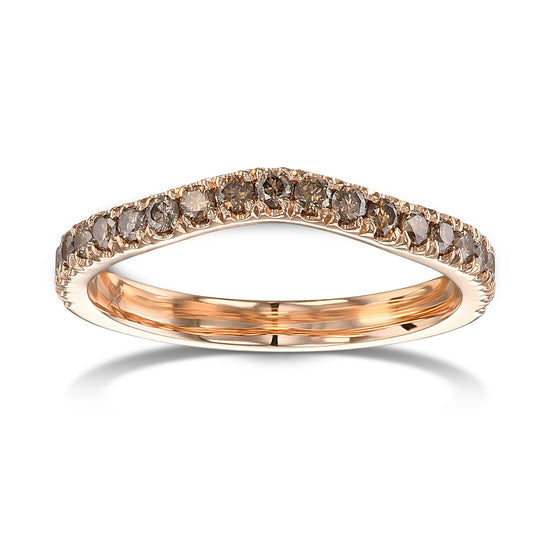 Fancy Brown Diamond Wedding Band