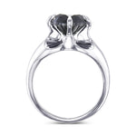 Fancy Black Round Solitaire Diamond Ring