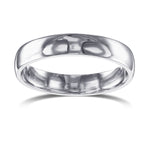 5 MM Platinum Comfort Fit Domed Wedding Band 