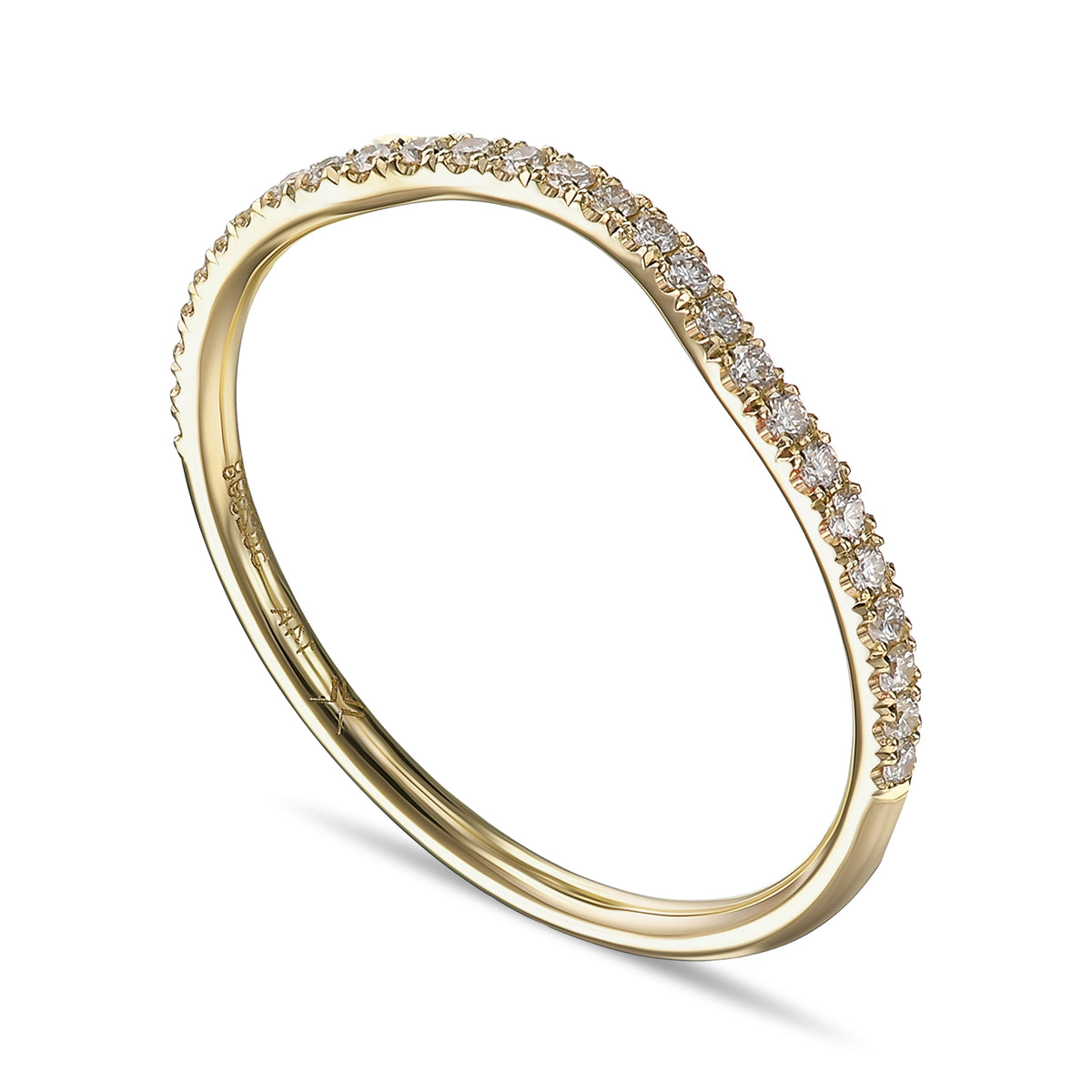 Fancy Light Pink Round Diamond Engagement & Wedding Set Rings