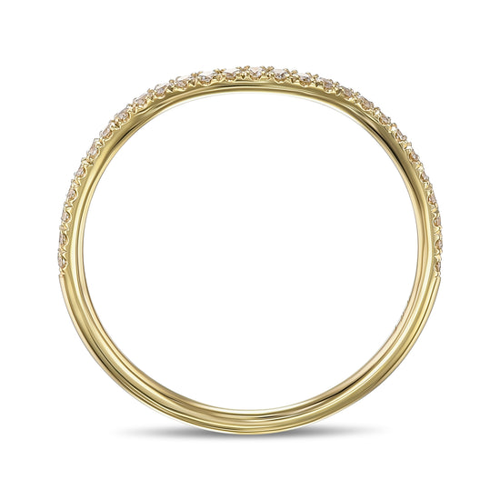 Fancy Light Pink Round Diamond Engagement & Wedding Set Rings