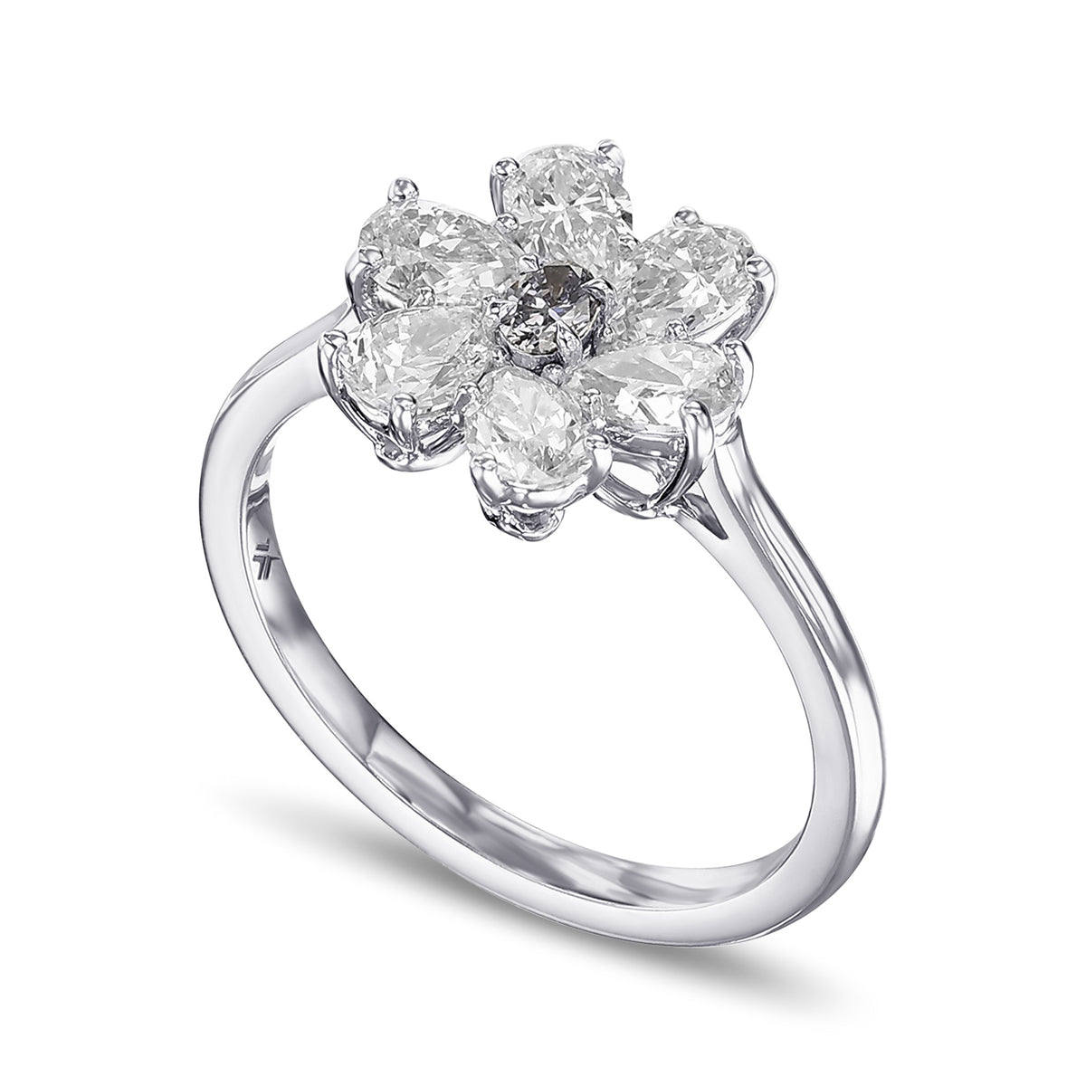 Fancy Gray Violet Oval Extraordinary Pear Diamond Ring