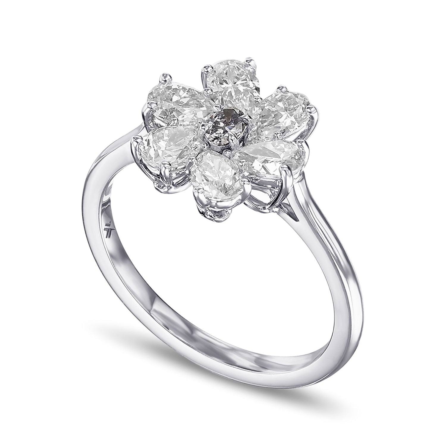 Fancy Gray Violet Oval Extraordinary Pear Diamond Ring