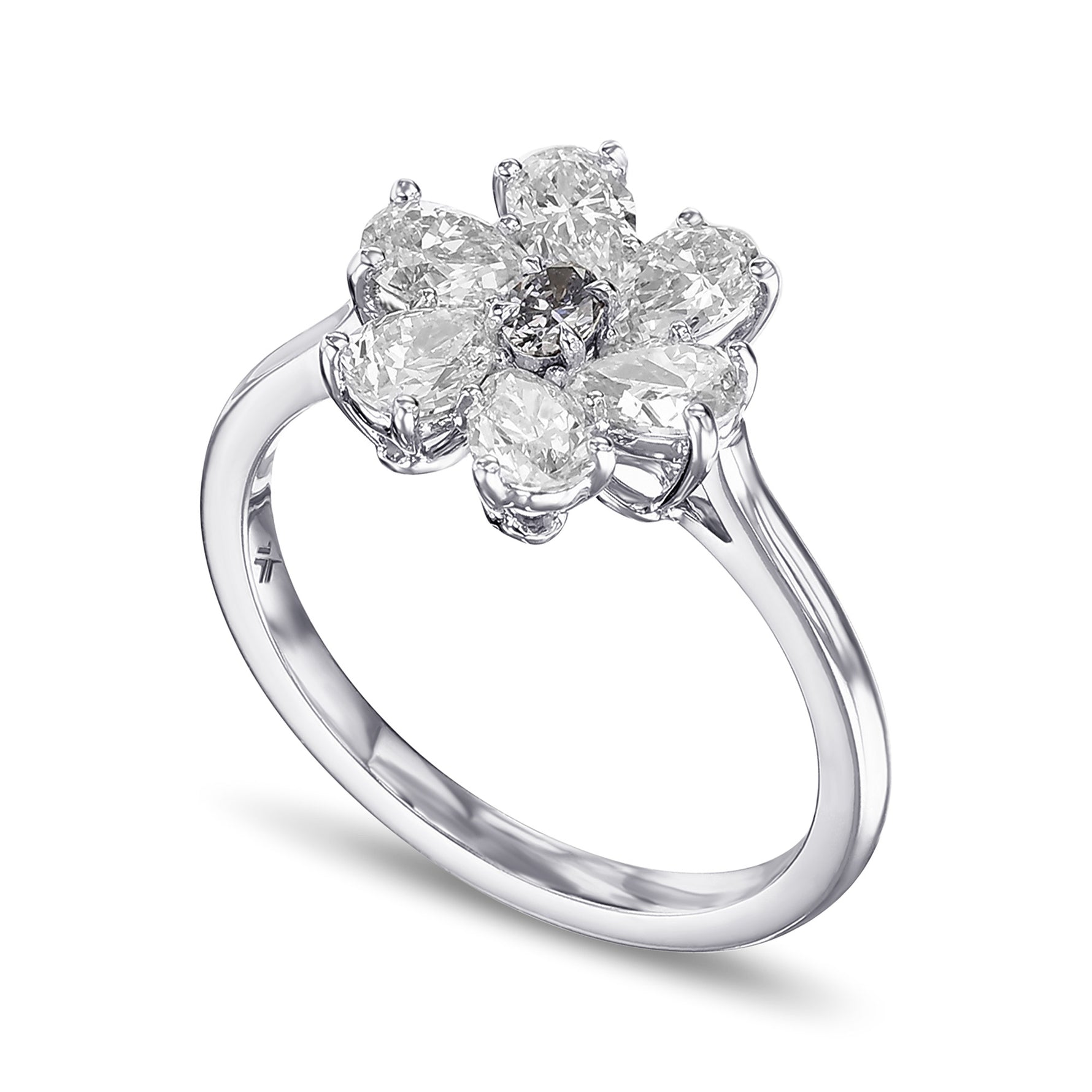 Fancy Gray Violet Oval Extraordinary Pear Diamond Ring