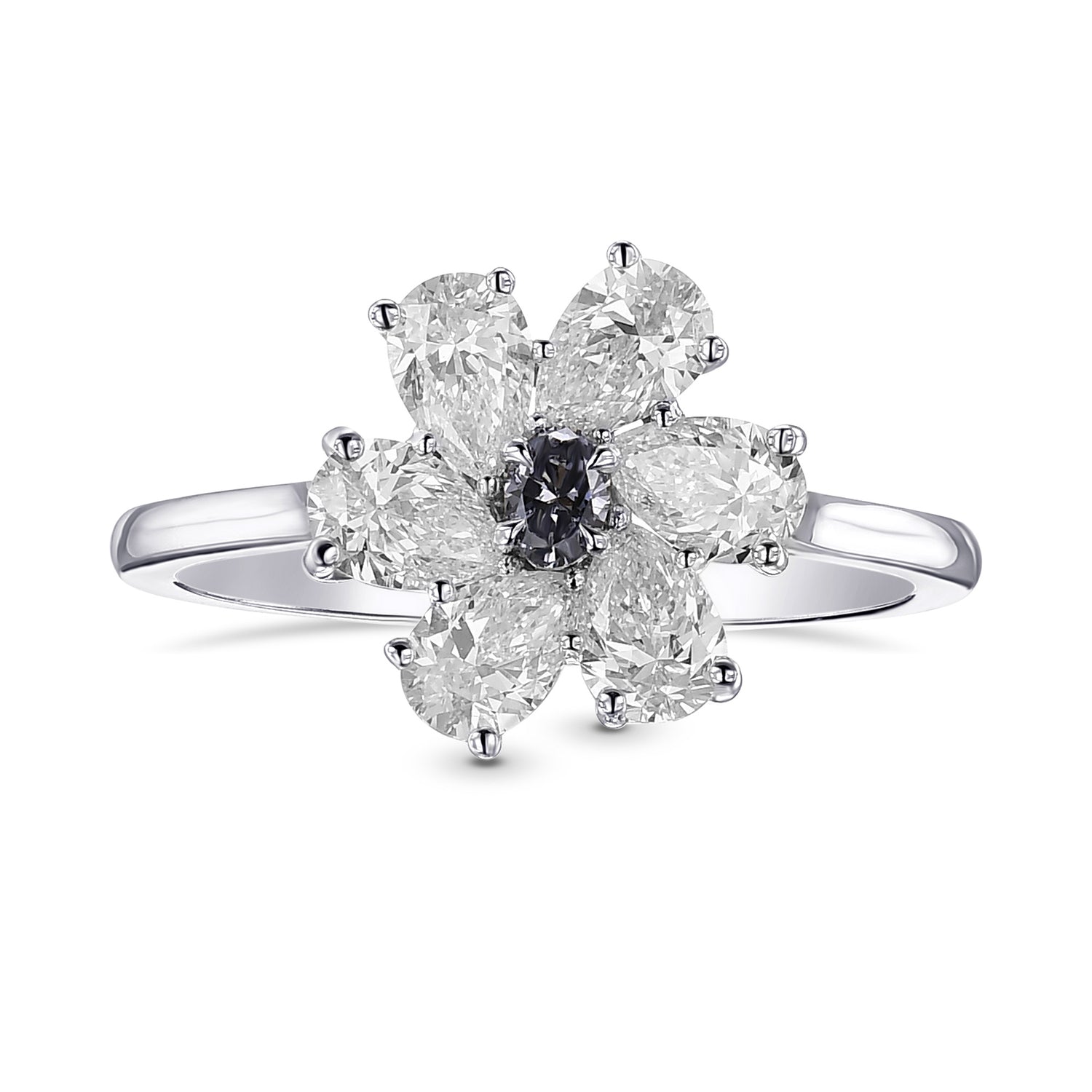 Fancy Gray Violet Oval Extraordinary Pear Diamond Ring