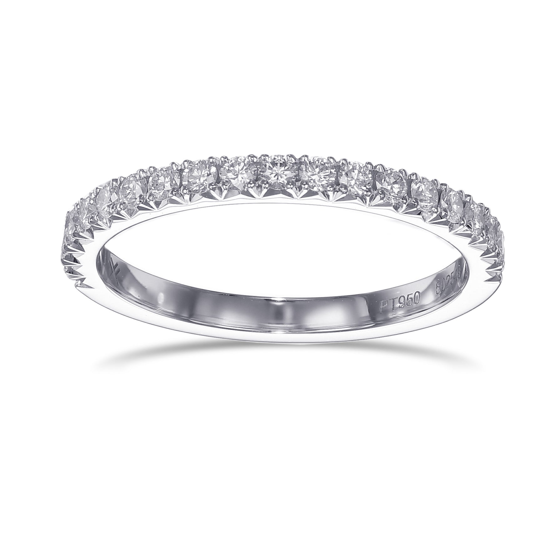 Half Eternity Pave Diamond Ring