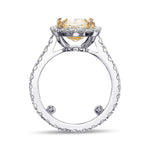 Fancy Yellow Cushion Halo Diamond Ring