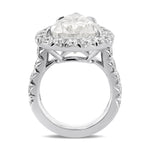 Colorless Pear Halo Diamond Ring