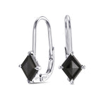 Fancy Black Lozenge Diamond Drop Earrings