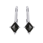 Fancy Black Lozenge Diamond Drop Earrings