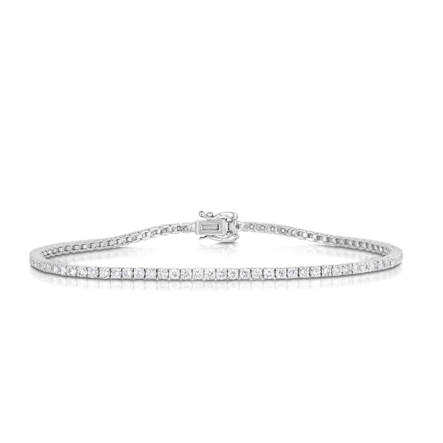 Round White Diamond Tennis Bracelet