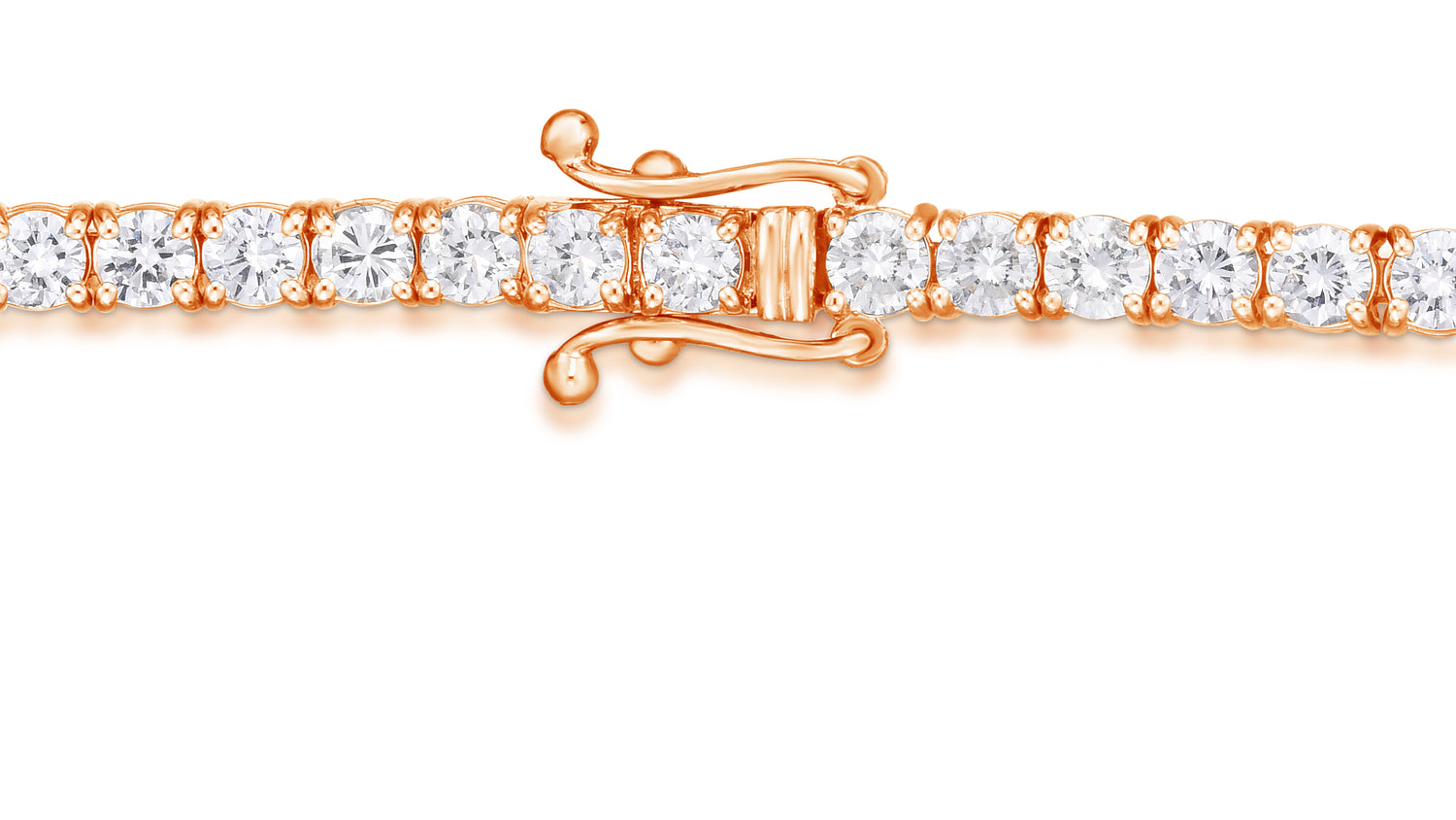 Round White Diamond Tennis Bracelet