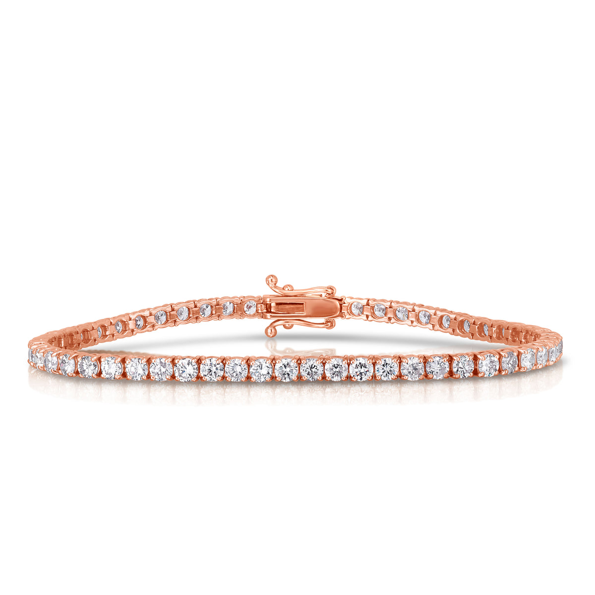 Round White Diamond Tennis Bracelet