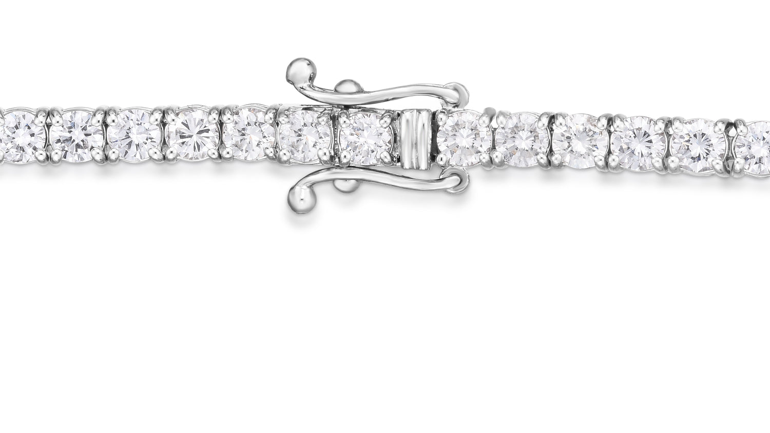 Round White Diamond Tennis Bracelet