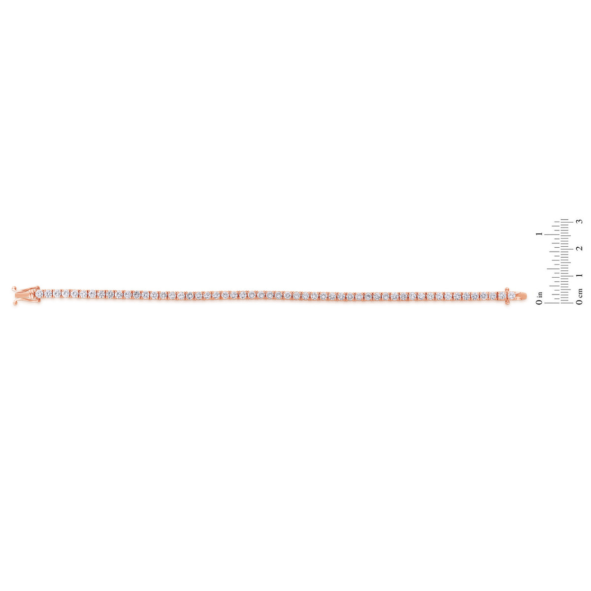 Round White Diamond Tennis Bracelet