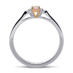 Light Pink Radiant Accent Diamond ring