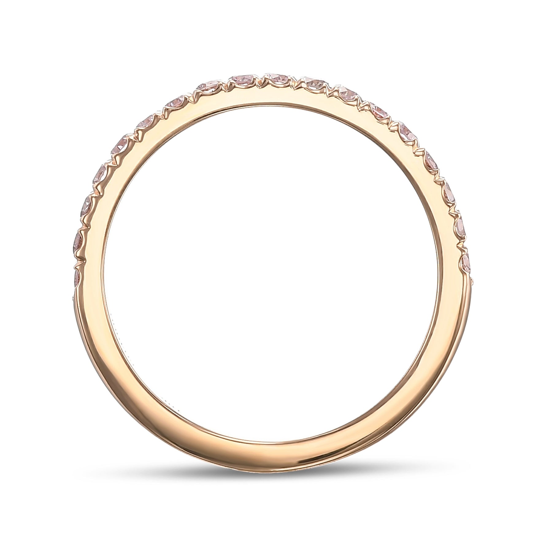 Fancy Light Pink Diamond Half Eternity Ring