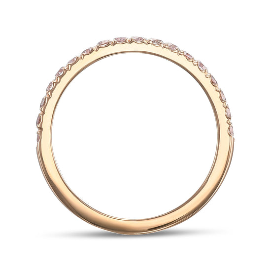 Fancy Light Pink Diamond Half Eternity Ring