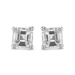 Asscher-cut Stud Diamond Earrings
