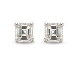 Asscher-cut Stud Diamond Earrings