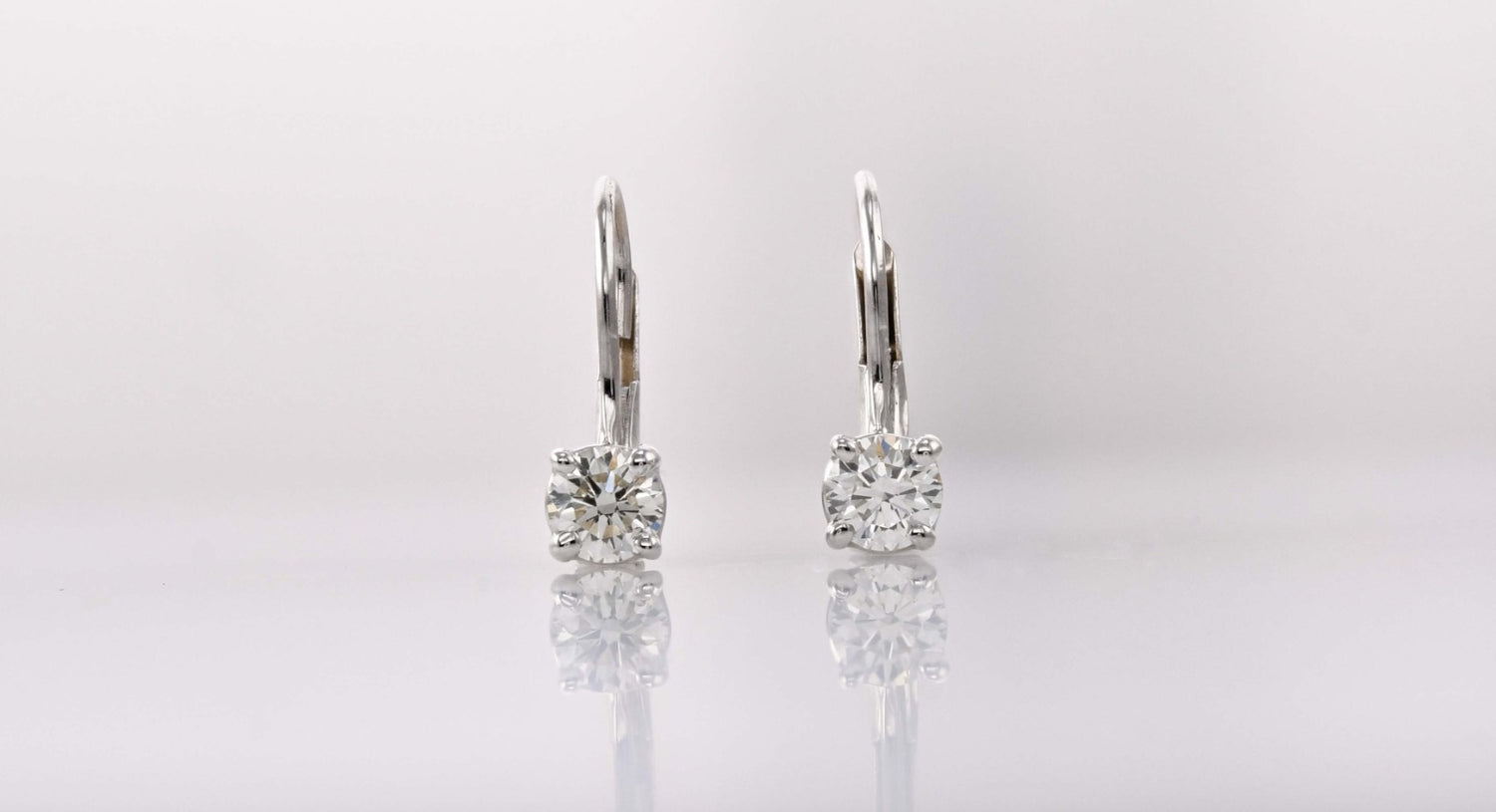 Round Brilliant Drop Diamond Earrings