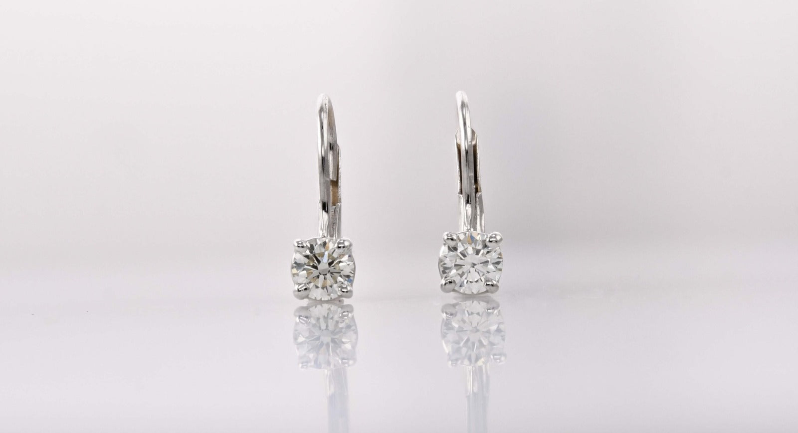 Round Brilliant Drop Diamond Earrings