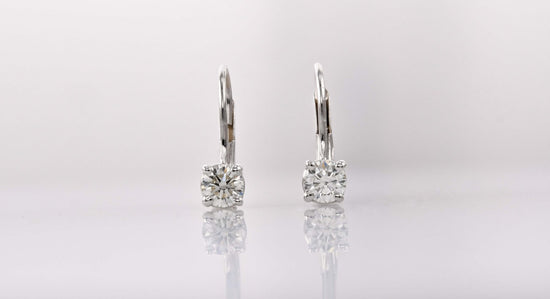 Round Brilliant Drop Diamond Earrings