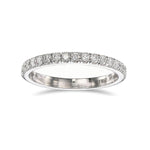 Open Pave Diamond Half Eternity Ring