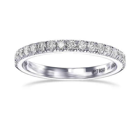 Open Pave Diamond Half Eternity Ring