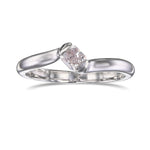 Light Pink Cushion Solitaire Ring