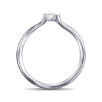 Light Pink Cushion Solitaire Ring