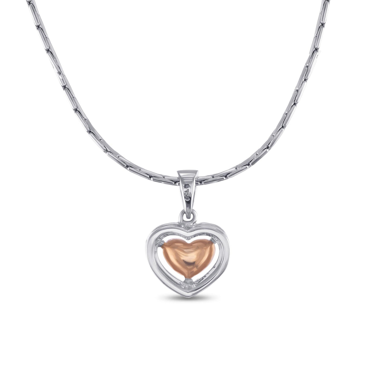 Fancy Light Pink Heart Shape Diamond Halo Pendant