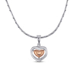 Fancy Light Pink Heart Shape Diamond Halo Pendant