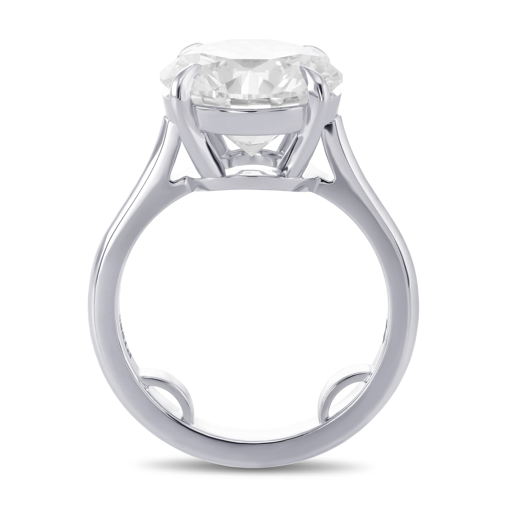 D Flawless Round Brilliant Solitaire Diamond Ring